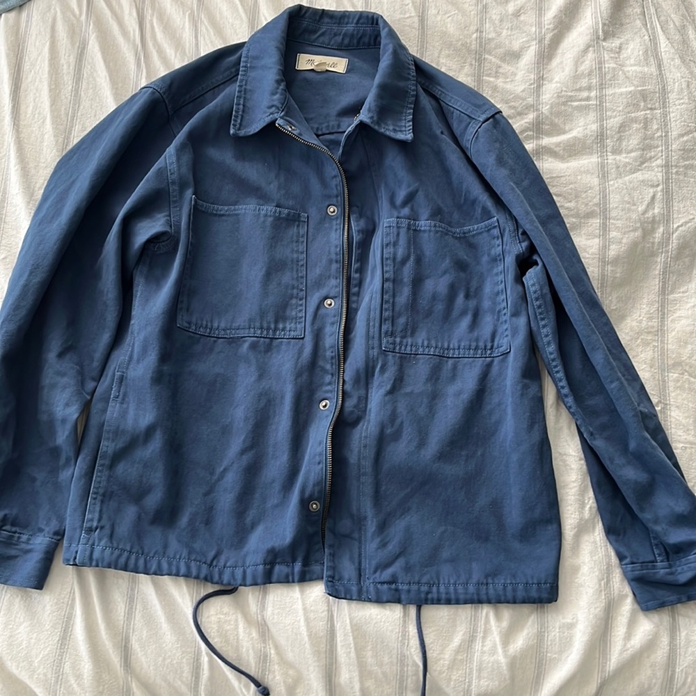 Madewell Blue Carpenter Zip up Jacket